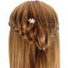 Delicate Snowflake Women Wedding Headwear Hair Pin Pearl Flower Crystal Rhinestone Hair Clips