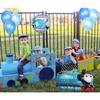 Birthday decoration Cute Thomas the Tank Engine Bull Boy Children Happy Birthday Balloon Thomas Aluminum Balloon Star Balloon Latex Balloon 100 Day Ce