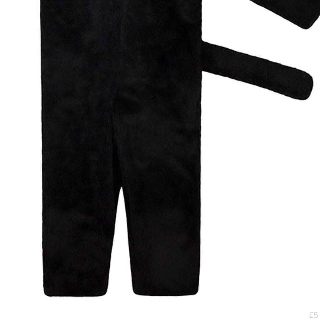 Cosplay Costume Cat Hooded Jumpsuit Hat Polyester Lightweight Outfit Suitable for Themed Gatherings