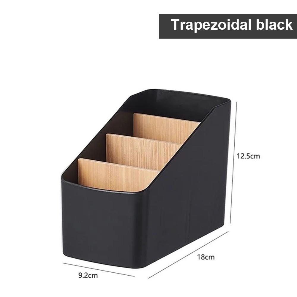 Remote Control Holder TV Remote Control Organizer Desktop Wooden Storage Box For Bedroom Living Room Table Organizer