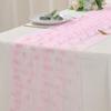 Cute Pink Bow Theme Table Runner Tulle Elegant Table Flag Cover Soft Sheer Tablecloth Birthday Decoration