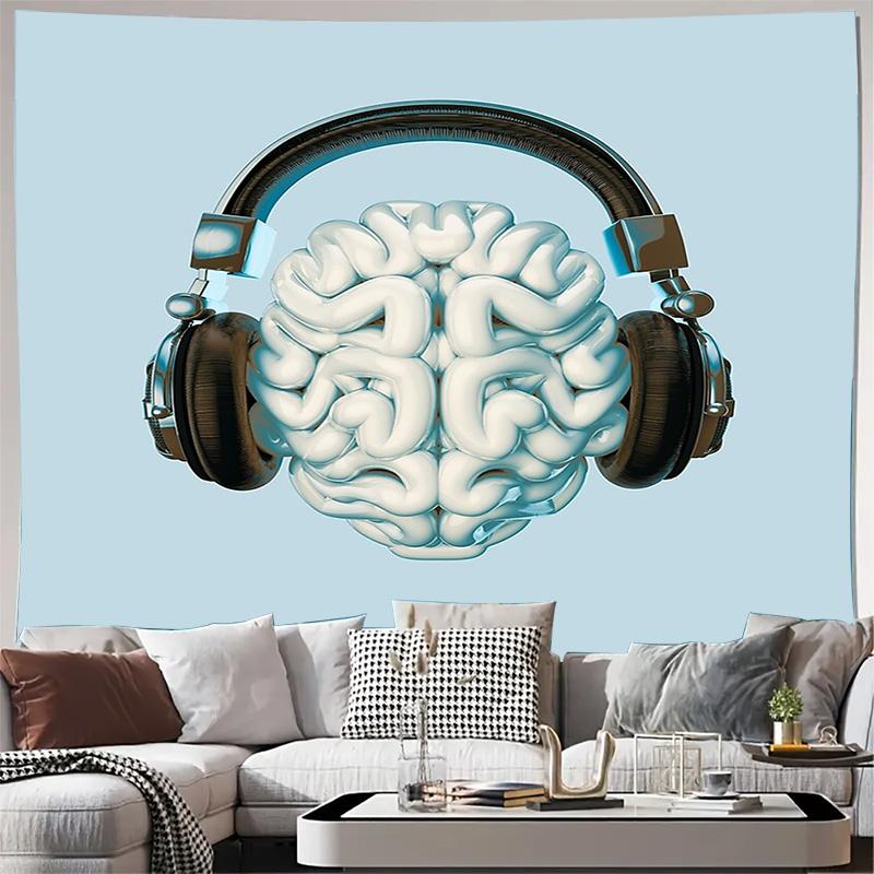 

Brain Tapestry Psychedelic Wall Hanging Nebula Space Art Home Decor Hippie Room Aesthetic Vaporwave Galaxy Dorm Decor 74x94cm(29x37in)