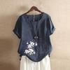 JPNTKY Women's Fashion Casual Short Sleeve O-Neck  Blouses & Shirts