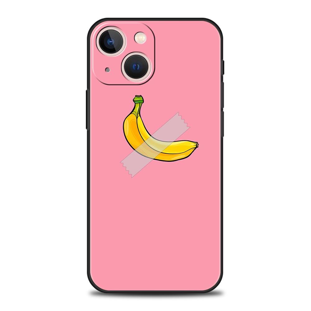 

Funny Bite Apple Banana Phone Case Cover for iPhone 17 16 15 14 13 12 11 Pro Max 17 Air Plus Shockproof Soft TPU Shell Funda Bag iPhone 16Pro Max