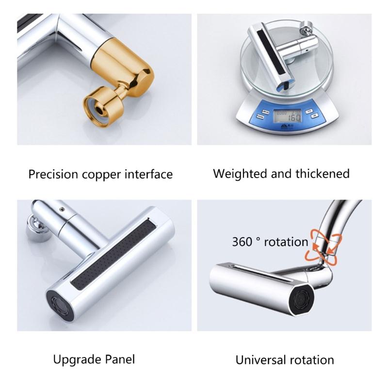 Kitchen Tap Spray Head 360 Swivels Spouts Faucet Extender Kitchen Sink Tap Spray Head Tap Aerator Large Area Replacement