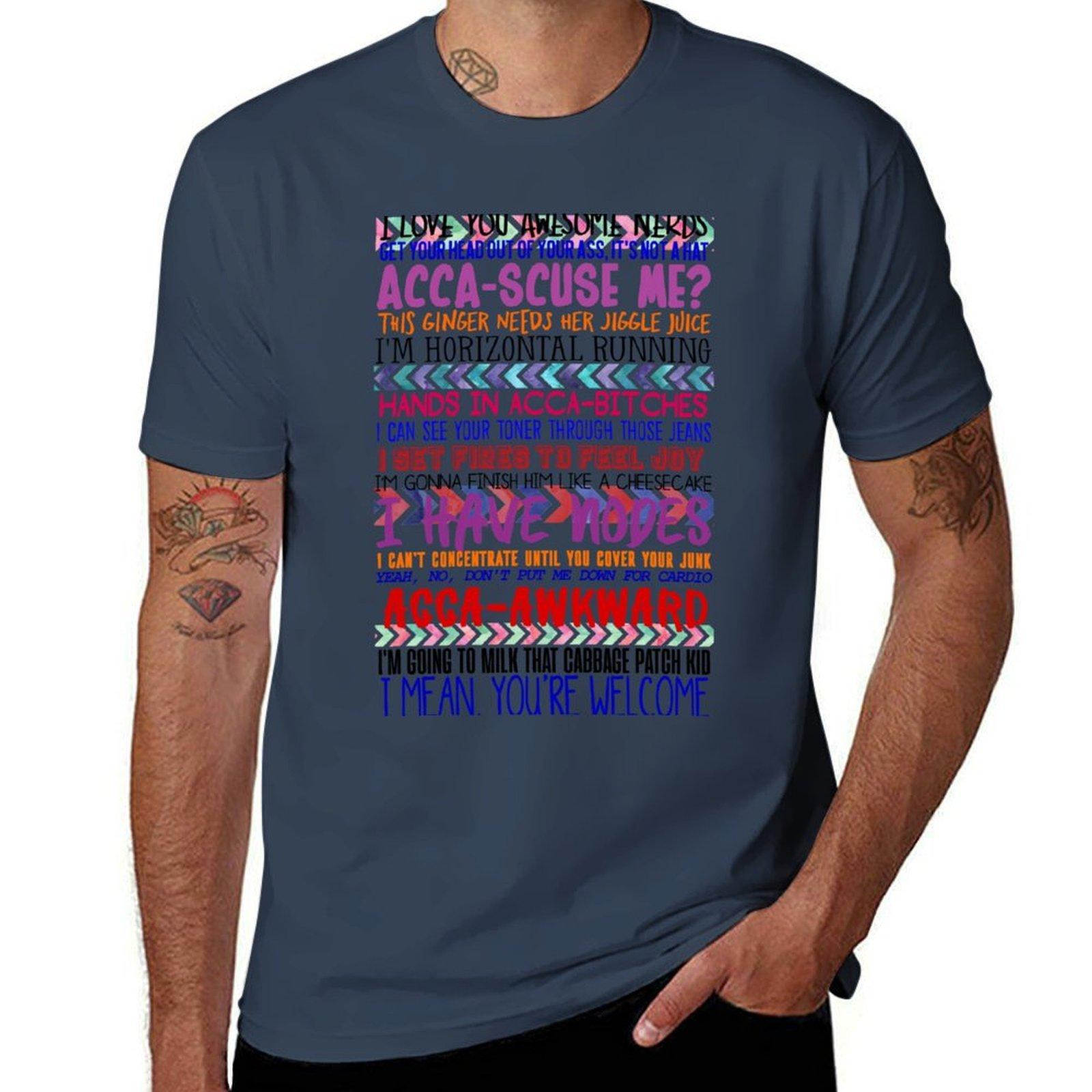 Pitch Perfect Quotes Tshirt Big Size Loose Fit Tee Shirt S