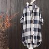 Women's 2023 Summer Plaid Loose-Fit Sun Protection Shirt, Plus Size Casual.