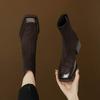 Krazing Pot Flock Winter Square Toe Modern Size 33 Boots Size 43 Zipper Fashion Stretch Ankle Boots