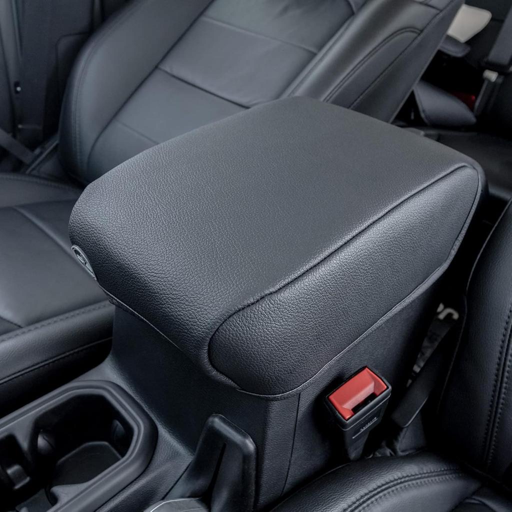 Center Console Armrest Cover Compatible With Jeep Wrangler JL/JLU 2018-2024 2025 And Jeep Gladiator JT Truck 2024 2025, Accessories PU Leather