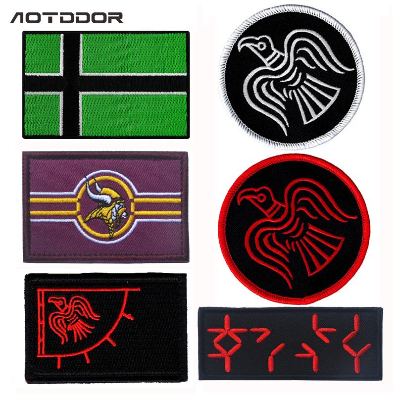 Σημαία Βίκινγκς Vinland Κεντητό Patch Velcro