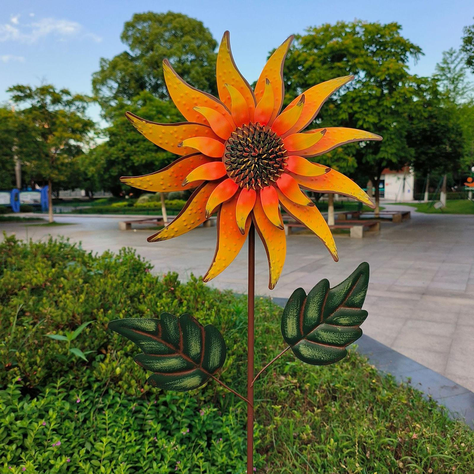 

Ветер наружный орнамент с колышком садовая вертушка металлическая скульптура для дворовой художественной дорожки жёлтый