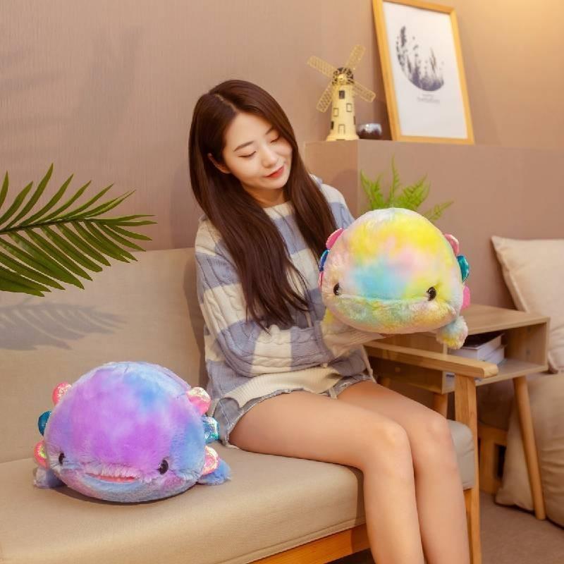 Adorable Axolotl Plush Toy Stuffed Animal Cute Dinosaur Pillow Ideal Birthday Gift