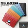 ZDNE2 Car Leather Wallet Clip Driver License ID Card Storage Holder For BMW X3 X5 M5 M3 E46 E90 E60 F10 E39 F30 E36 G30 E87 E70