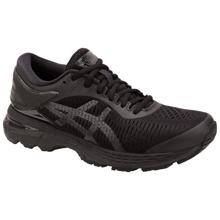 Asics Gel-Kayano 25 Spliced Lace-Up Fabric Synthetic Leather Low-Top Running Shoes Women Sneaker Black 1012A026-002