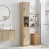Bathroom Cabinet with Open Shelf HOORN Sonoma Oak