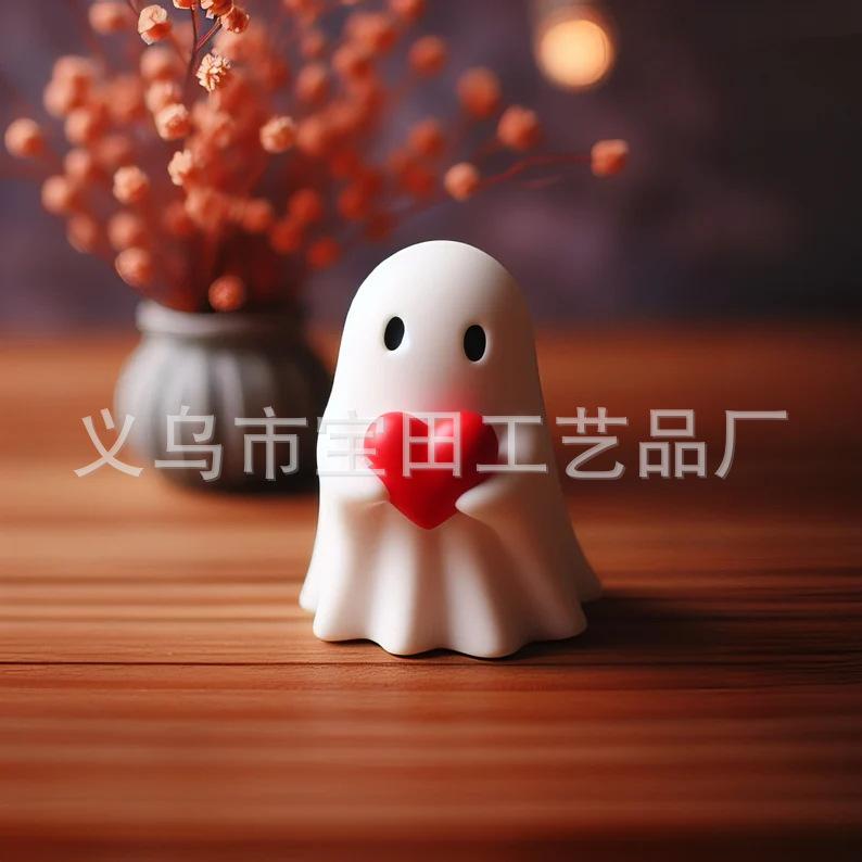 Halloween cute white ghost party decoration garden ornaments study table decoration knickknacks
