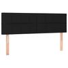 Vidaxl Bed Headboard with LED, Black, 144X5X78/88 Cm, Fabric