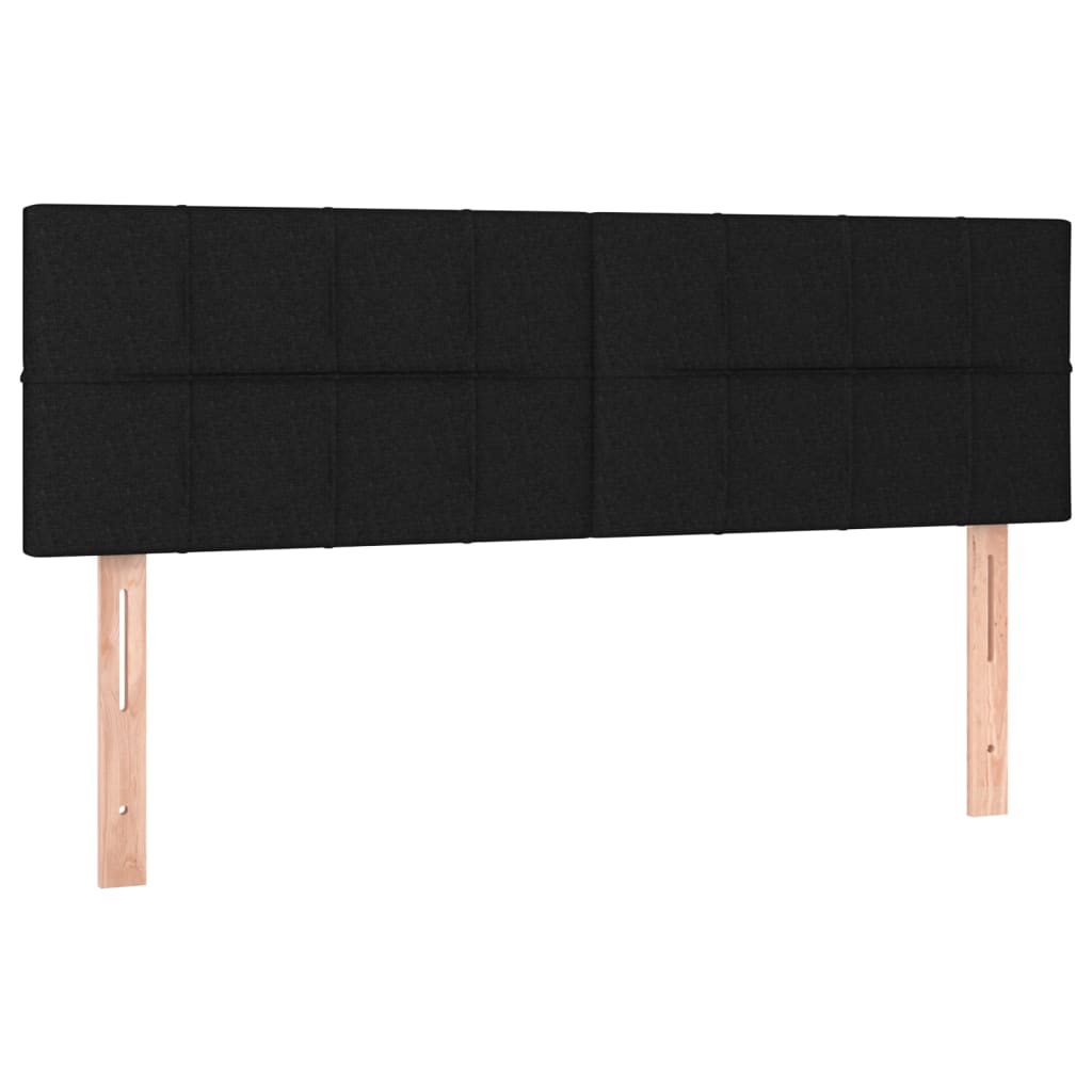 Vidaxl Bed Headboard with LED, Black, 144X5X78/88 Cm, Fabric