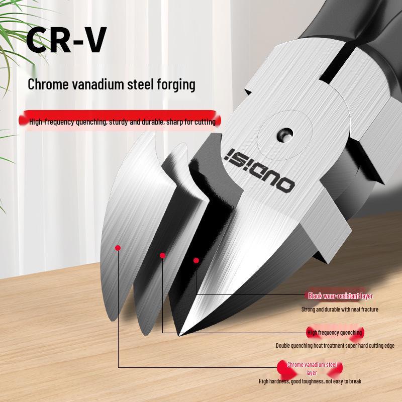 Industrial Grade Angled Cutters: High Hardness Offset Thin Jaw Pliers for Electricians and Electronic Models