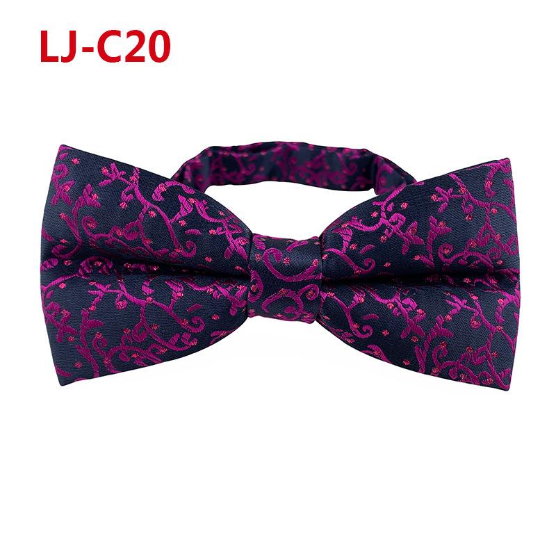 Fashion Blue Paisley Bowtie  Set for Men Wedding Business Party Luxury Pre-tied Men's Bow Tie Gifts