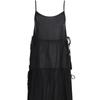 Shop   Women Sheer Side Slit Ribbon Frill Layered Cami Dress White Ntt Wdr 21274