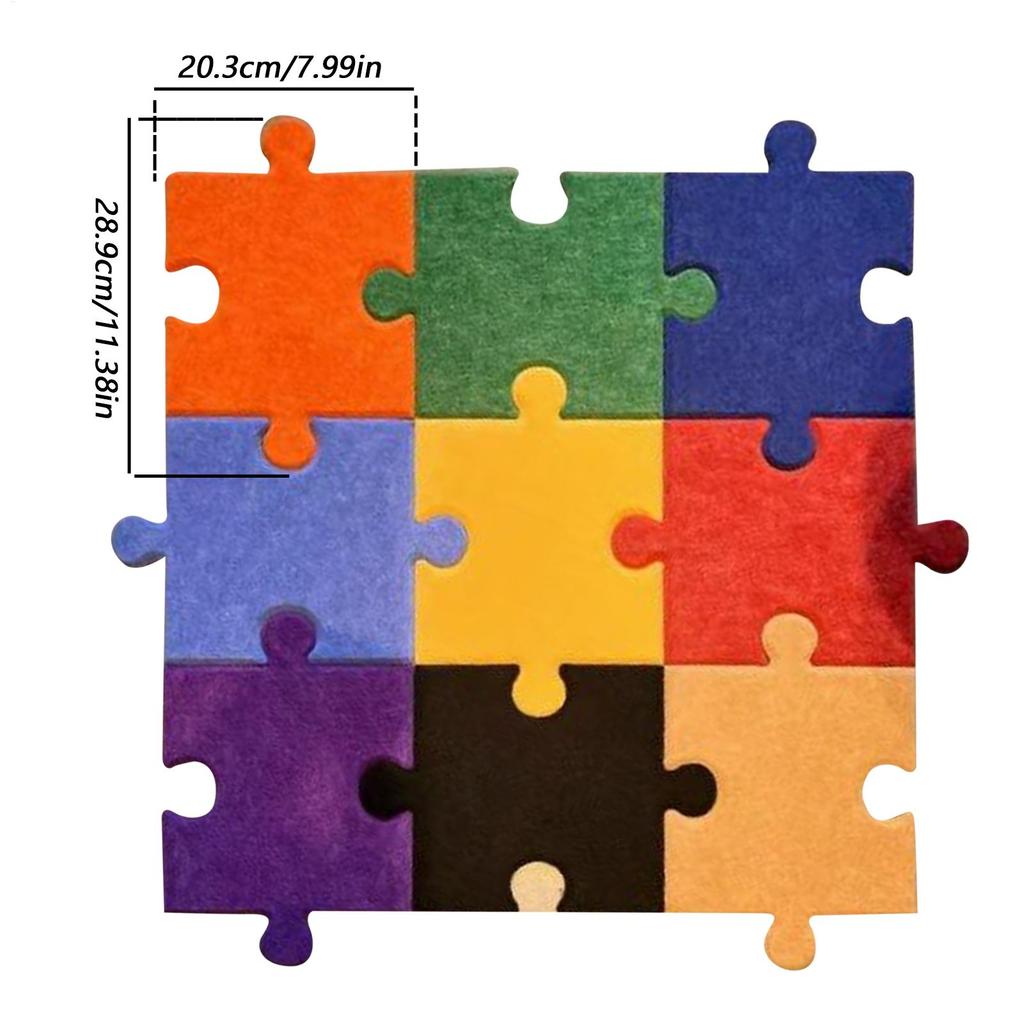 Interlocking Floor Mats Baby Play Mat Squares Felt Floor Tiles 12-Piece Non-slip Board Home Decorations For Living Room Bedroom