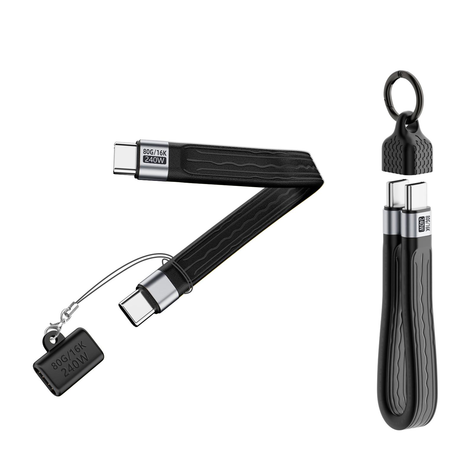 

Universal USB4.0 To Type C Cable Adapter With 80Gbps Data Speed And 240W Charging For Flexible Extension чёрный