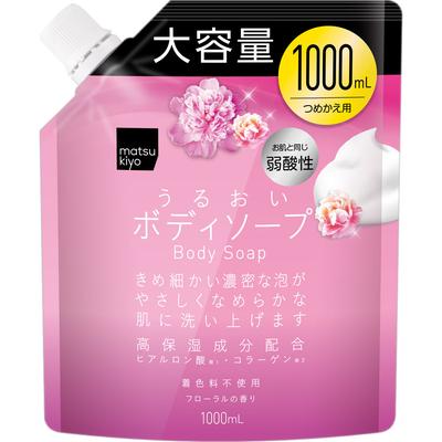 Jabón corporal húmedo de baja acidez, fragancia floral, recambio de 1000 ml Uso general (Otro) Aplique una cantidad moderada sobre una toalla corporal o una esponja y úsela.