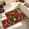 TEMU Christmas Home Kitchen Long Strip Durable Water-Absorbent Floor Mat Set