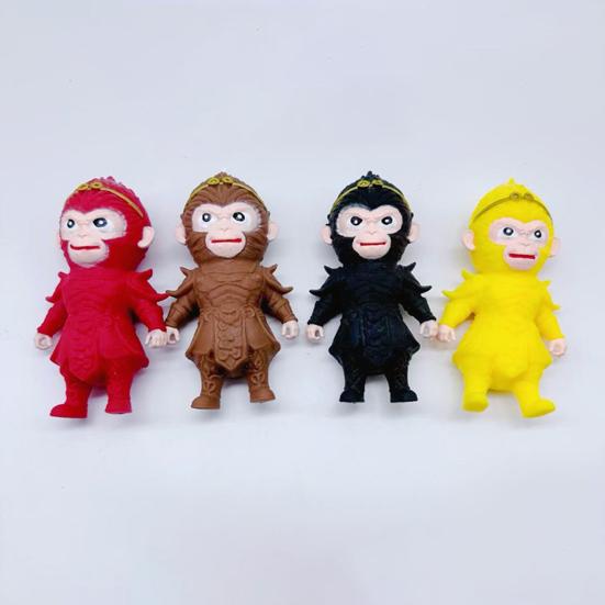 Wukong Squeeze Toy Pomalý odraz Stres Úleva od úzkosti Přenosná Děti Teenageři Dospělí Opičí král Squishes Senzorická Fidget hračka
