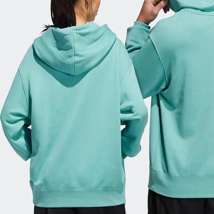 Adidas Originals Sweatshirts Unisex Mint Blue Hooded Moderate Regular (Unisex) Sweatshirts HJ7822
