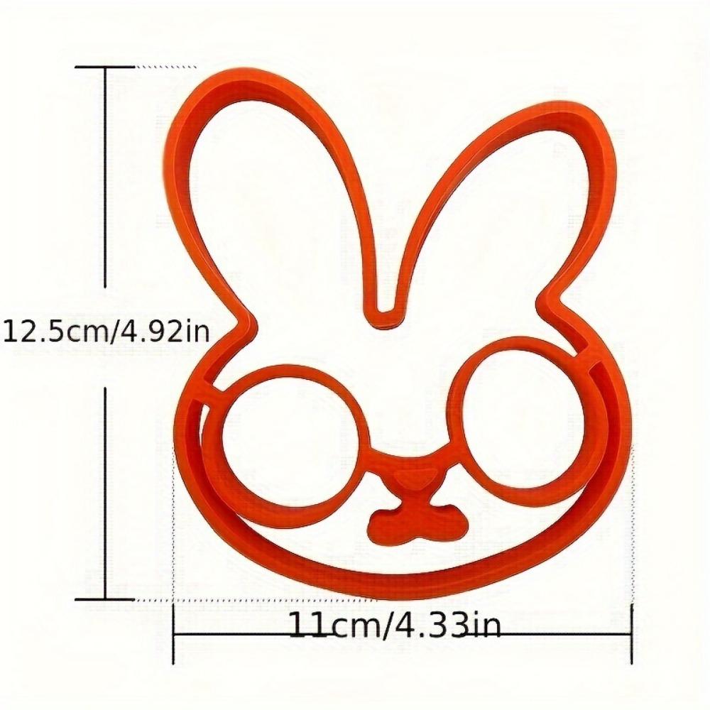1pc Cute Bunny-Shaped Silicone Egg Ring - Creative Kitchen Gadget For Perfect Fried Eggs & Omelets
