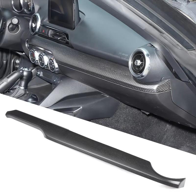 LHD For Mazda MX-5 2016-2026 Real Carbon Fiber Car Center Console Dashboard Panel Decoration Cover Sticker Interior Accessories