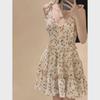 Women's Summer 2025 French-Style Floral Suspender Dress: Waist-Slimming Seaside Holiday Skirt