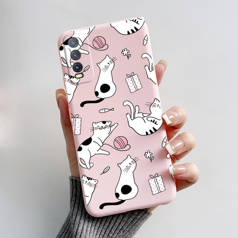 Soft Case For Vivo V2027 Cover Vivo Y11s Y12s Y12a Y20 Y20s Y20i Phone Cases Cute Rabbit Panda Pattern Silicon Capas For Y20 20S