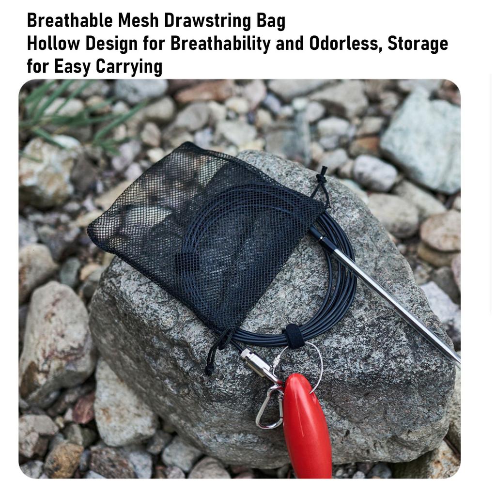 Fishing Stringer 500lbs Stainless Steel 26.2ft Fish Holder Stringer Prevent Tangling with Floater for Big Fish Outdoor