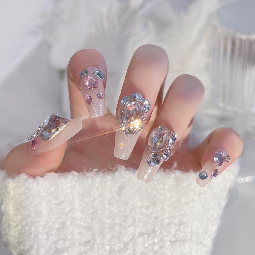 Hand Nail Wearing Nails Fashion Highgrade Pure Wind Rhinestone Nail Patch Style