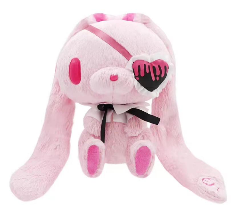 Gloomy Bunny Gothic Eye Patch Plush Toy Keychain With Soft Pp Cotton For Collectors