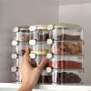 5-stufiger versiegelter Gewürzorganizer Stapelbare Gewürzaufbewahrungsboxen Luftdichter Gewürzorganizer mit transparenten unterteilten Fächern für Gewürze Kräuter Würzmittel