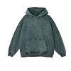 Sudadera con capucha de peso pesado de alta costura lavada vintage oscura holgada extragrande unisex