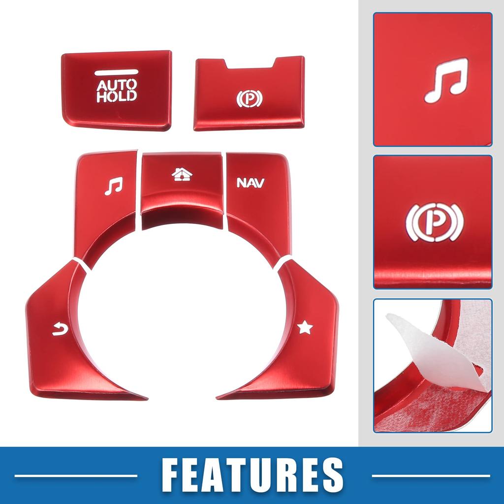A ABSOPRO Car Center Console Gear Panel Multimedia Handbrake Switch Cover Trim for Mazda