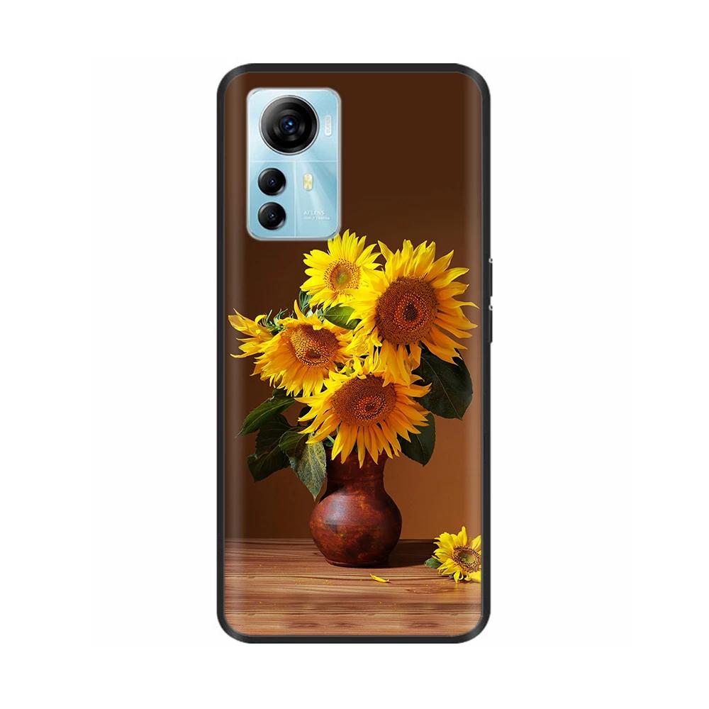 Cute Phone Case For Blade A72s 4G Case Flower Cartoon Painted Soft Silicone Fundas for ZTE Optus X Max A 72s Cover Protective