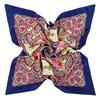100cm Ladies Retro Floral Printed Summer Beach Shawl Scarf Large Square Foulard Scarfs Hijabs