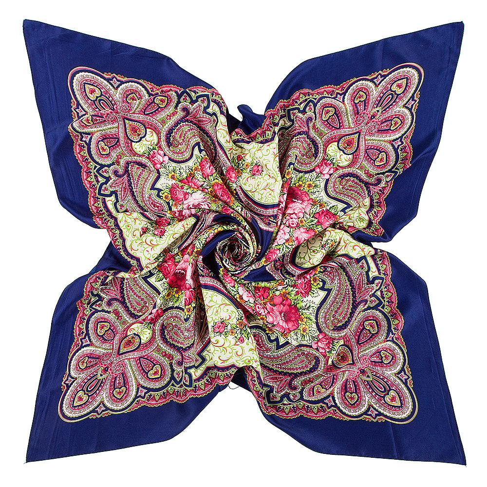 100cm Ladies Retro Floral Printed Summer Beach Shawl Scarf Large Square Foulard Scarfs Hijabs