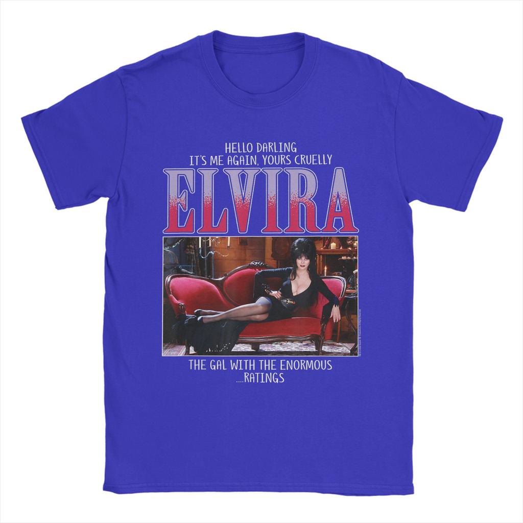 Elvira Mistress of The Dark Enormous Ratings T Shirt Cotton Clothing Vintage Short Sleeve Crewneck Tees Classic TShirts