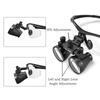 Dental Binocular Loupes Glasses Head Band Magnifier with 5W LED Light Headlam 3.5X
