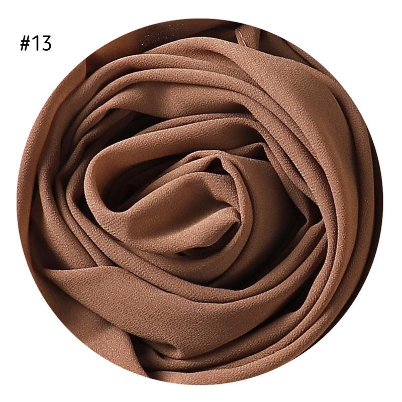 175X70Cm  High Quality Malaysian Pearl Chiffon Hijab Bundles Solid Color Scarves Head Scarf For Muslim Woman 73 Colors
