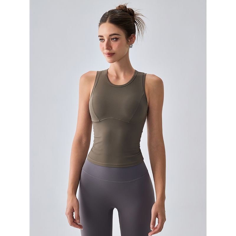 Mitaogirl Kendall Sports Vest Female 2025 Summer Fixed Cup Running Tops Yoga Clothes Workout Bra