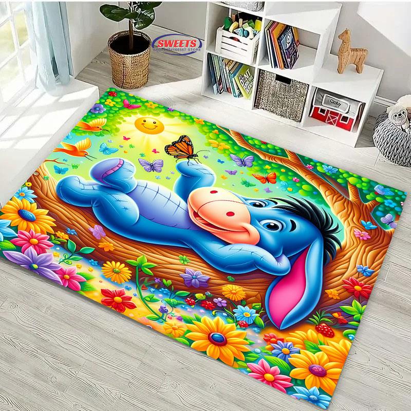 

Potdemiel Winnie The Pooh Eeyore Carpet Living Room Cartoon Children Bedroom Sofa Doormat Kitchen Floor Rug Anti-slip Decor Mat 40cm x 60cm