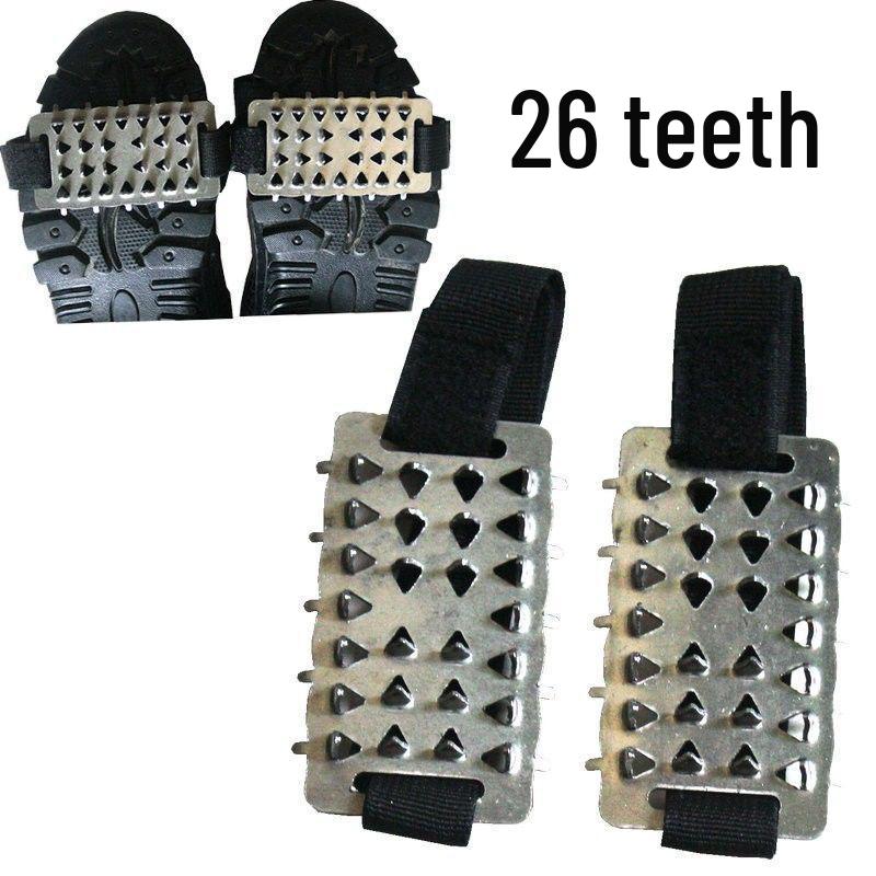 Unisex 26-Tooth Anti-Slip Ice Cleats for Snow and Ice with Lightweight Shoe Spikes